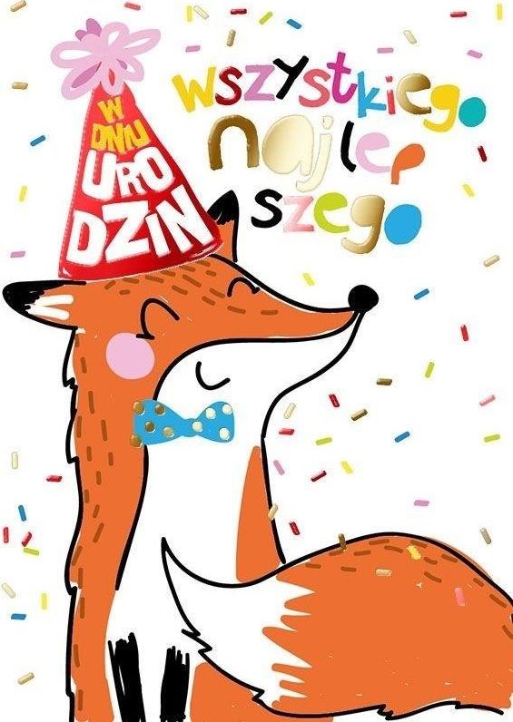 KUKARTKA Karnet B6 PR-218 Urodziny lisek