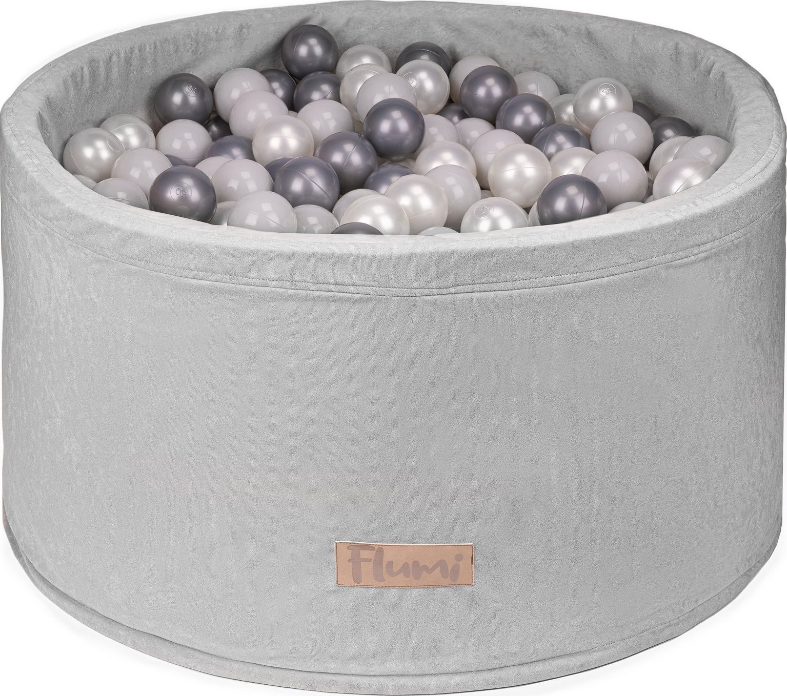 Blomster Suchy basen JASNY SZARYE + PIŁKI SREBRNE-SZARE-PERŁOWE