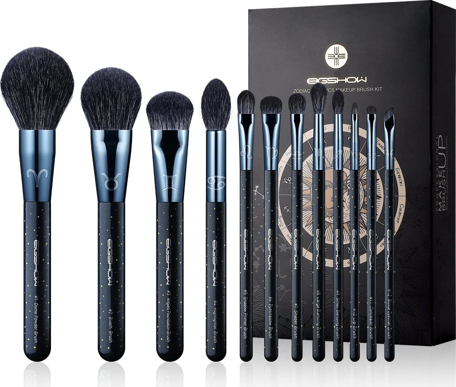 Eigshow Beauty Eigshow Beauty ZODIAC seria 12 częściowy Profesjonalny zestaw pędzli do makijażu