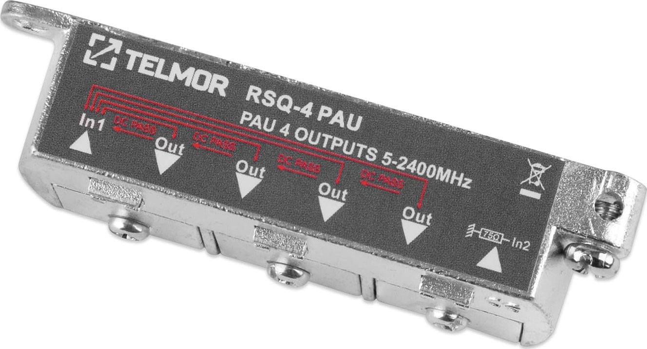 Konwerter światłowodowy Telkom-Telmor RSQ-4 PAU QUICK SPLITTER 4X 2.4G TELMOR