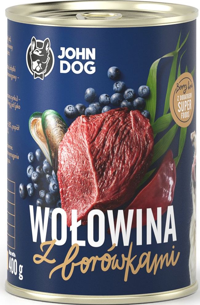 John Dog John Dog Berry adult wołowina z borówkami 400g