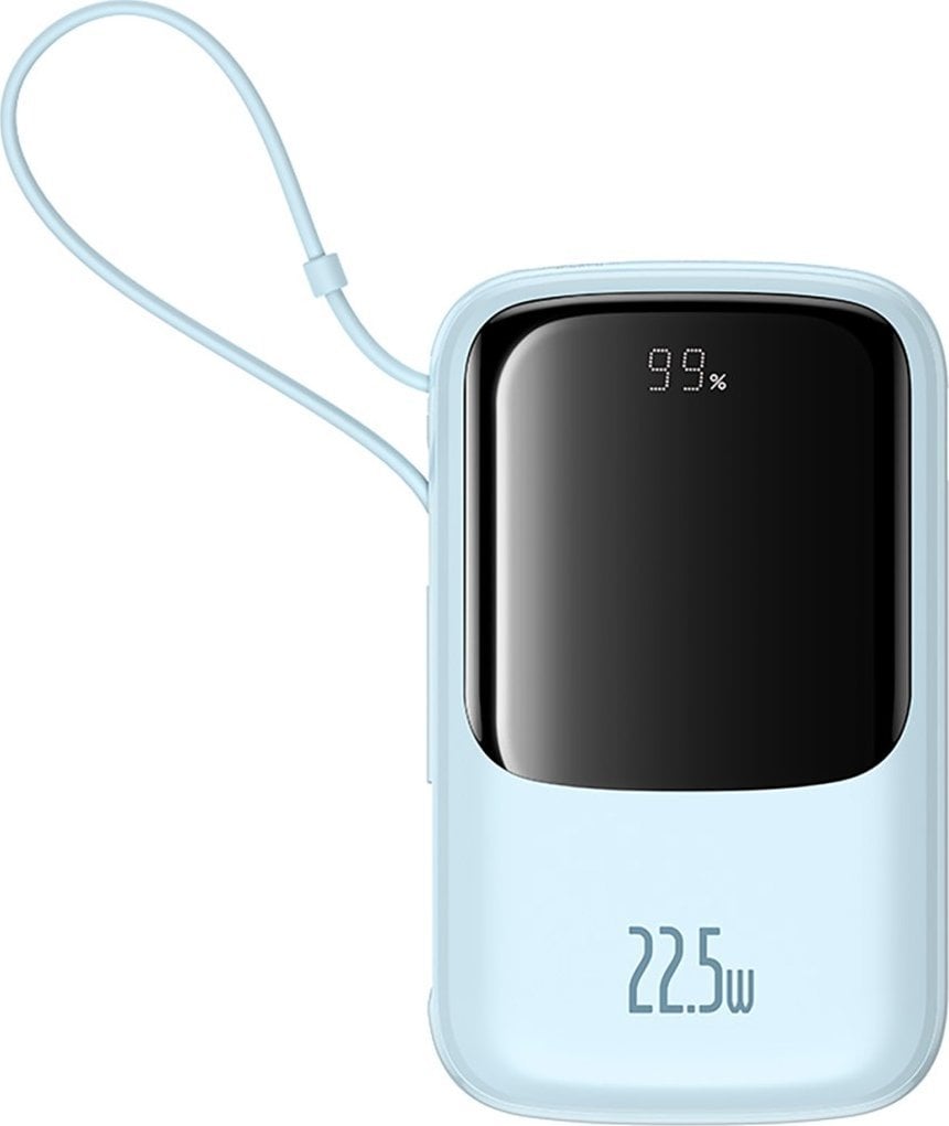 Power bank 10000mAh Qpow Pro+ 22.5W USB-C - niebieski BASEUS
