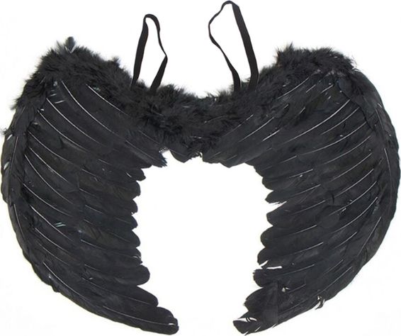 PRC SKRZYDŁA CZAROWNICA DIABOLINA ANIOŁ CZARNE PIÓRA