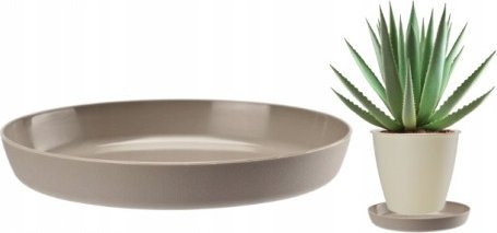 Galicja Podstawka pod doniczkę beżowa plastikowa Azalia 13 cm