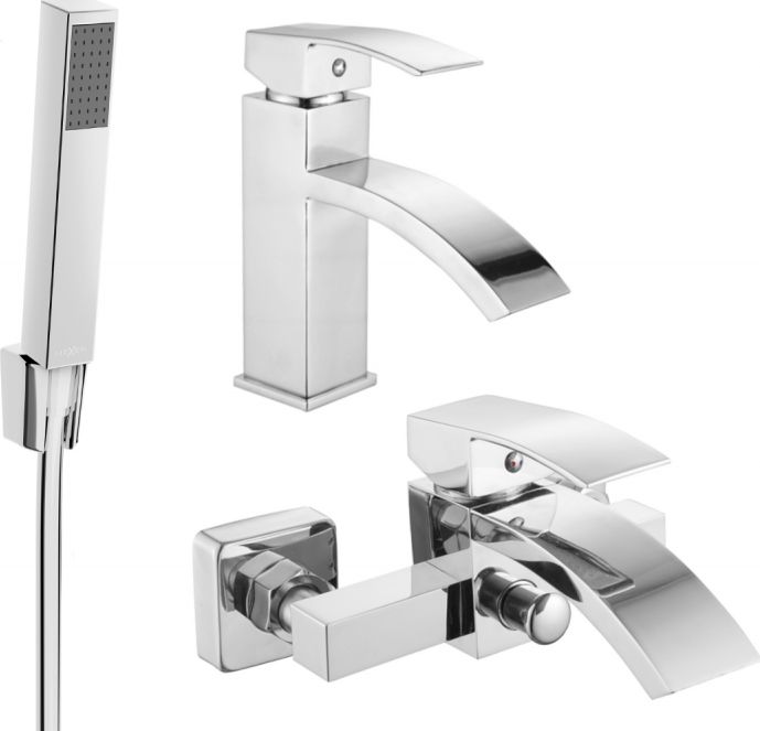 Mexen Mexen Libra R77 zestaw wannowy, chrom - 745103R77-00