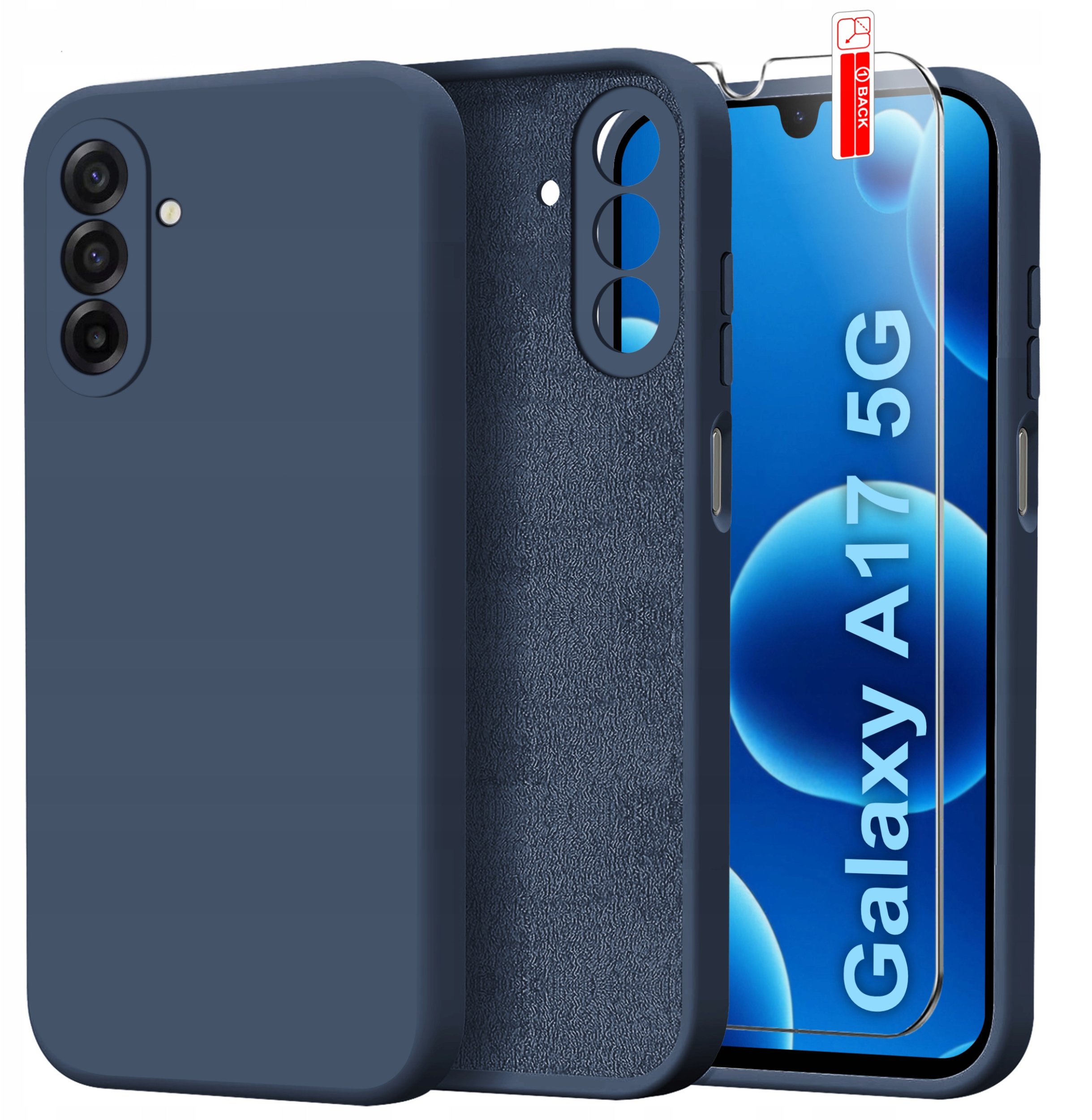 Etui do Samsung A17 5G CASE Silicone ELASTYCZNE + Szkło OCHRONNE 9H