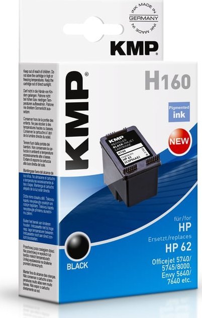 Tusz KMP Patrone HP 62 (C2P04AE) comp. black pigm. H160 - 1741,4801