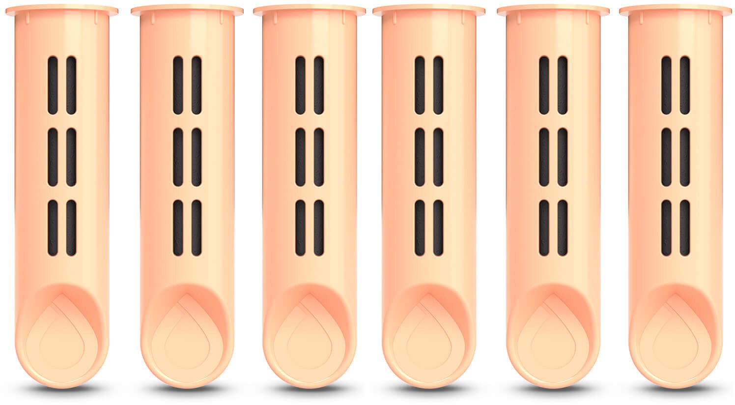 ZESTAW 6 filtrów do butelki filtrującej Dafi SOFT i SOLID peach fuzz