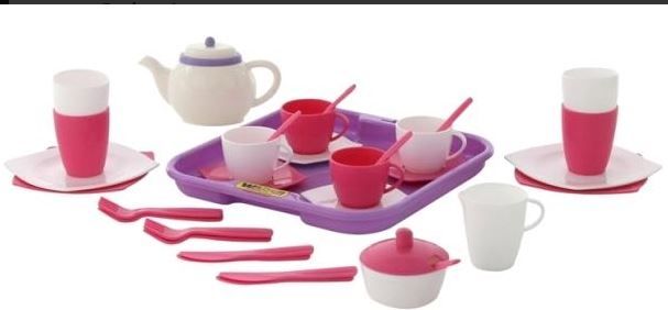 Polesie Zestaw Naczyń "Alisa" Z Tacą Na 4 Osoby 35 Elementów W Siatce (58973)