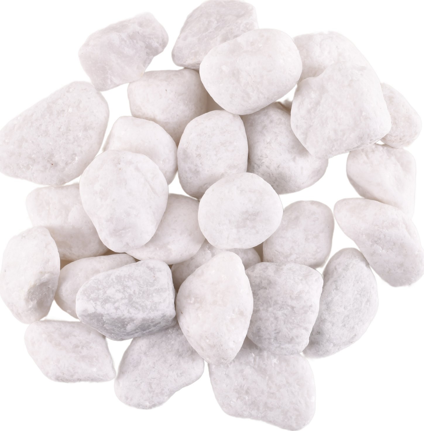 Kamienie dekoracyjne marmurowe białe 2-4cm 900gr