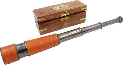 Giftdeco Luneta mosiężno - skórzana w pudełku