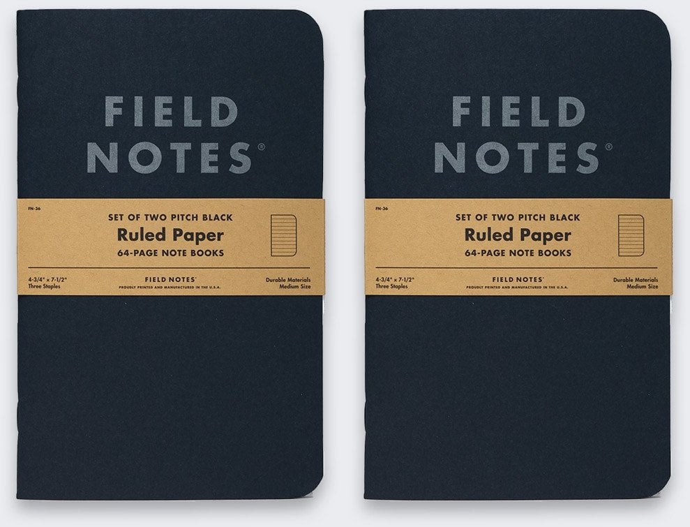 Notes Field Notes Pirch Black Large Linie 2 Pa