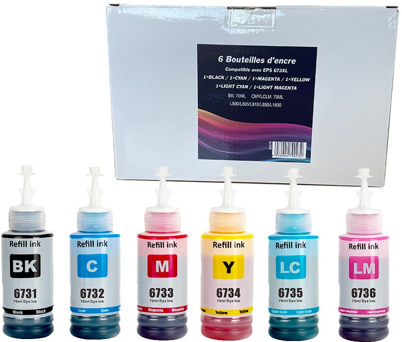Ink cartridge GenerInk Epson T673X BK/ C/ M/ Y/ LC/ LM 6 x 70 ml 6936904790232