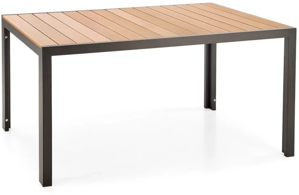 Stół ogrodowy FIERRO 90x150 brązowy/czarny HALMAR