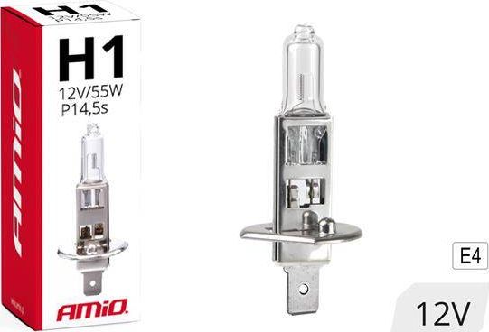 AMiO Żarówka halogenowa H1 12V 55W filtr UV (E4)