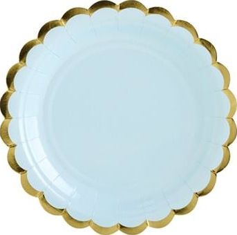 Party Deco talerzyki Yummy, jasny niebieski, 18cm, 6 sztuk uniwersalne (33389)