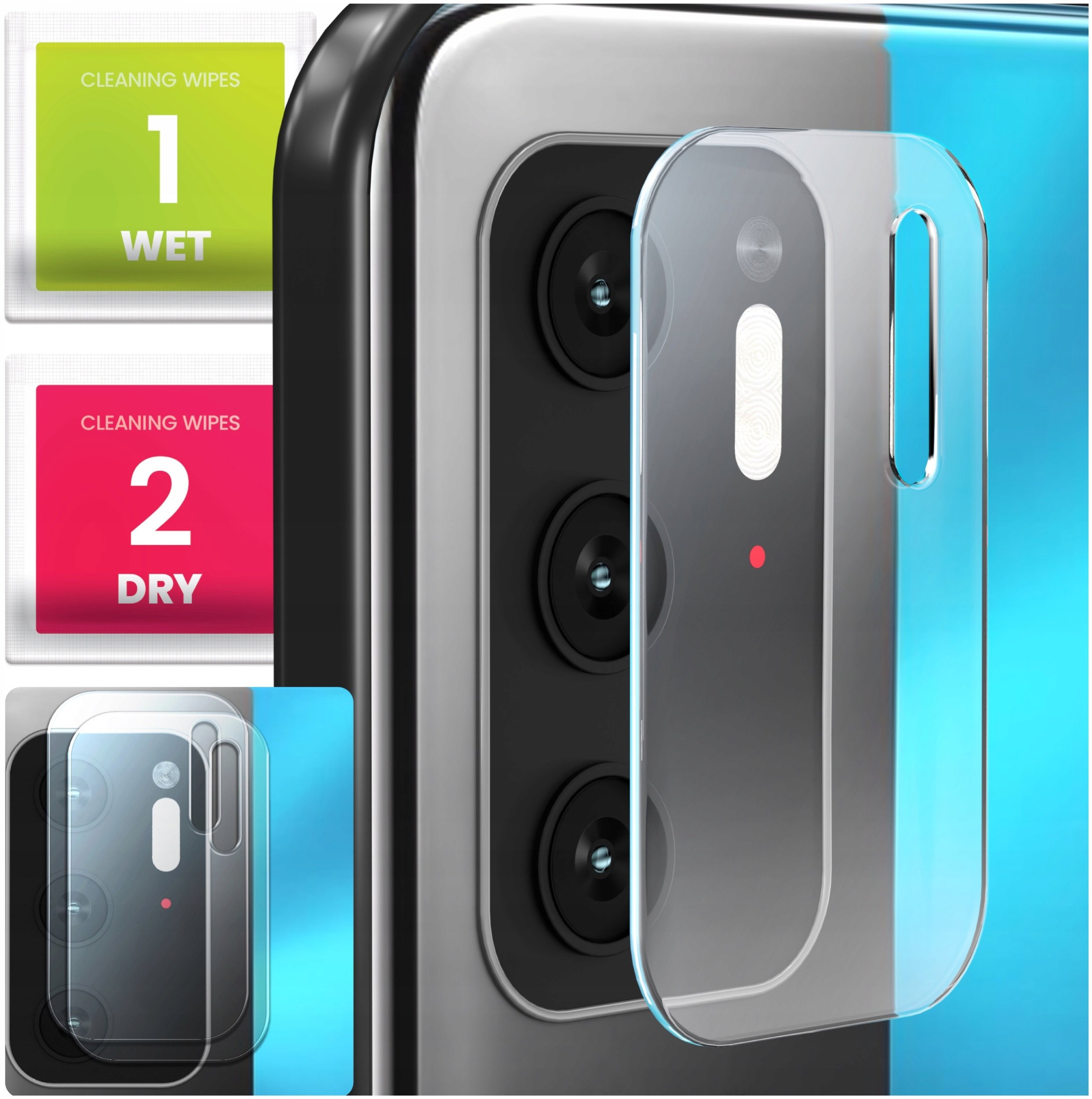 2-PAK Szkło Na Aparat Do Poco M3 Pro 4G / 5G (Hartowane, Na Obiektyw, 9H)