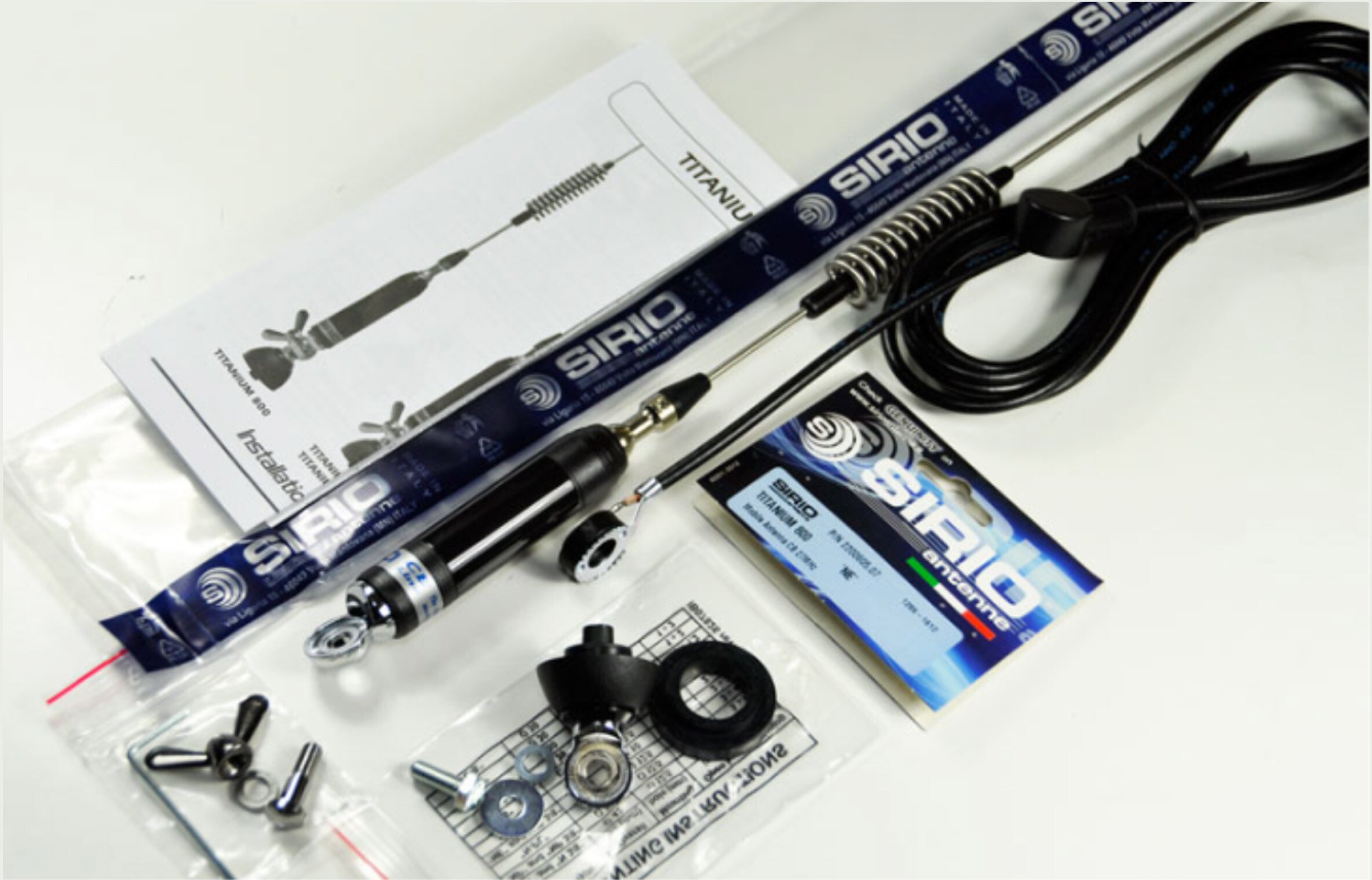 Antena CB Sirio Titanium 800NE + kabel