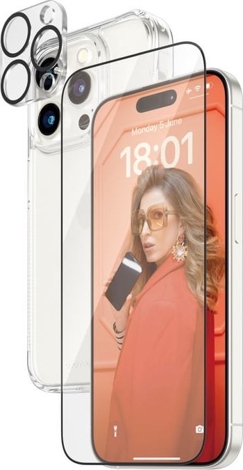 PanzerGlass PanzerGlass Bundle 3in1 iPhone 15 Pro 6.1" D3O Hardcase + Screen Protector UWF+ Lens 1137+1173+2810