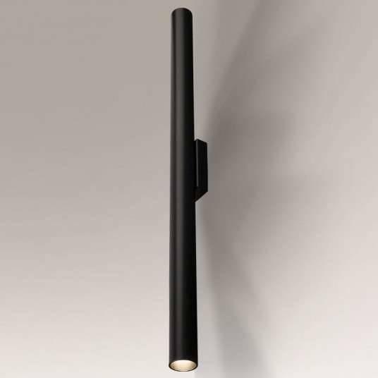 Kinkiet Shilo Kinkiet LAMPA ścienna YABU 8075 Shilo metalowa OPRAWA tuba IP44 czarna