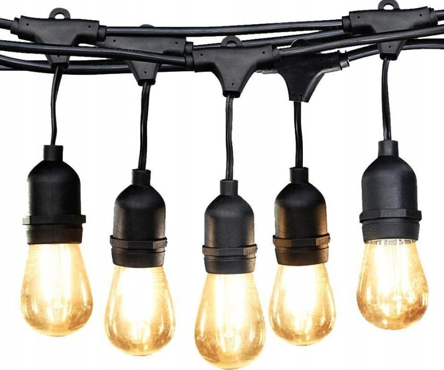 Girlanda świetlna ogrodowa 5m Wodoodporna 5 żarówek