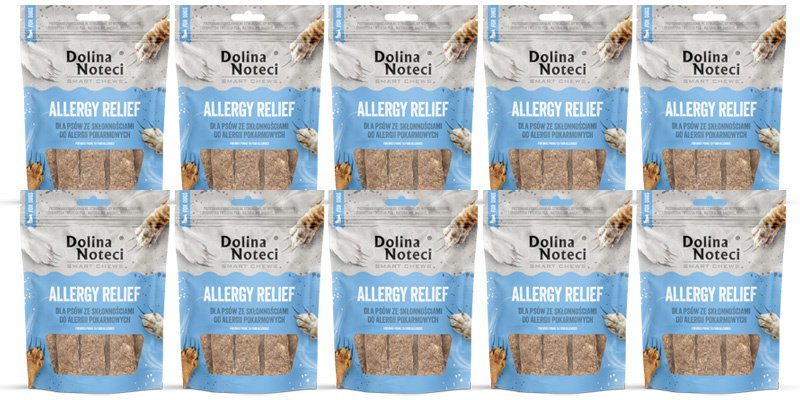 Dolina Noteci Smart Chews Allergy Relief Gryzaki funkcjonalne dla psa ze skłonnościami do alergii zestaw 10 x 7 szt.