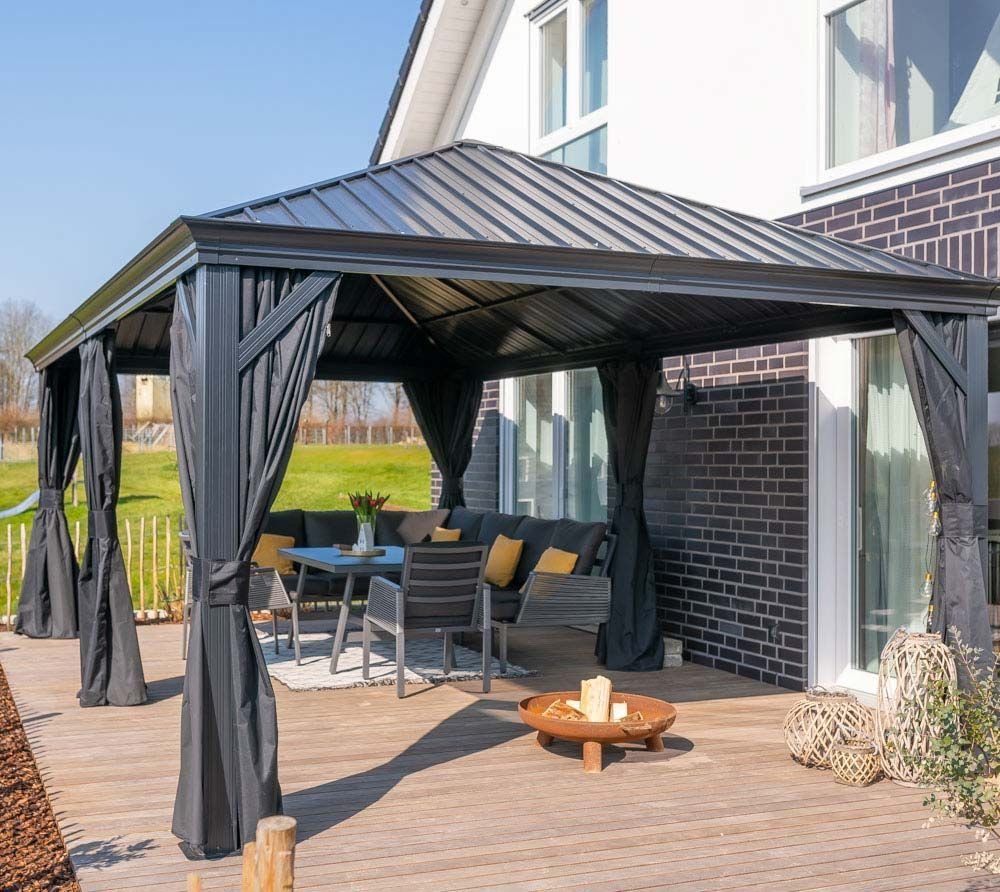 SOJAG Sojag Pawilon aluminiowy Marsala 1220 z moskitierą Antracyt 365 x 598 x 293 cm