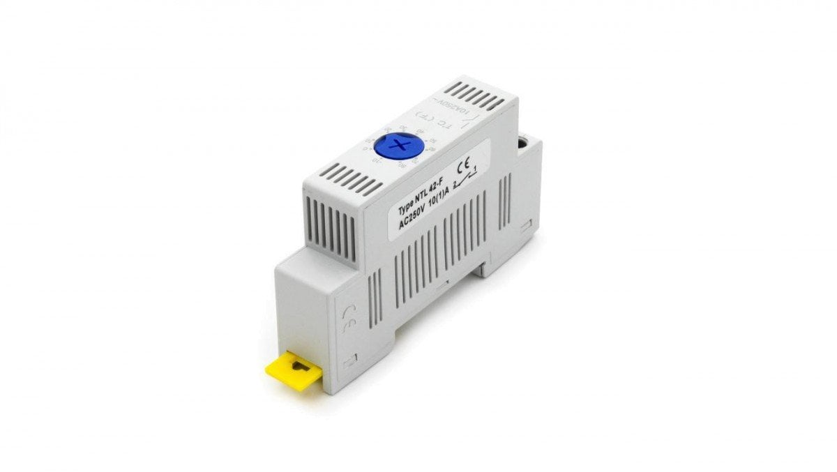 Termostat NO (normalnie otwarty) na szynę DIN