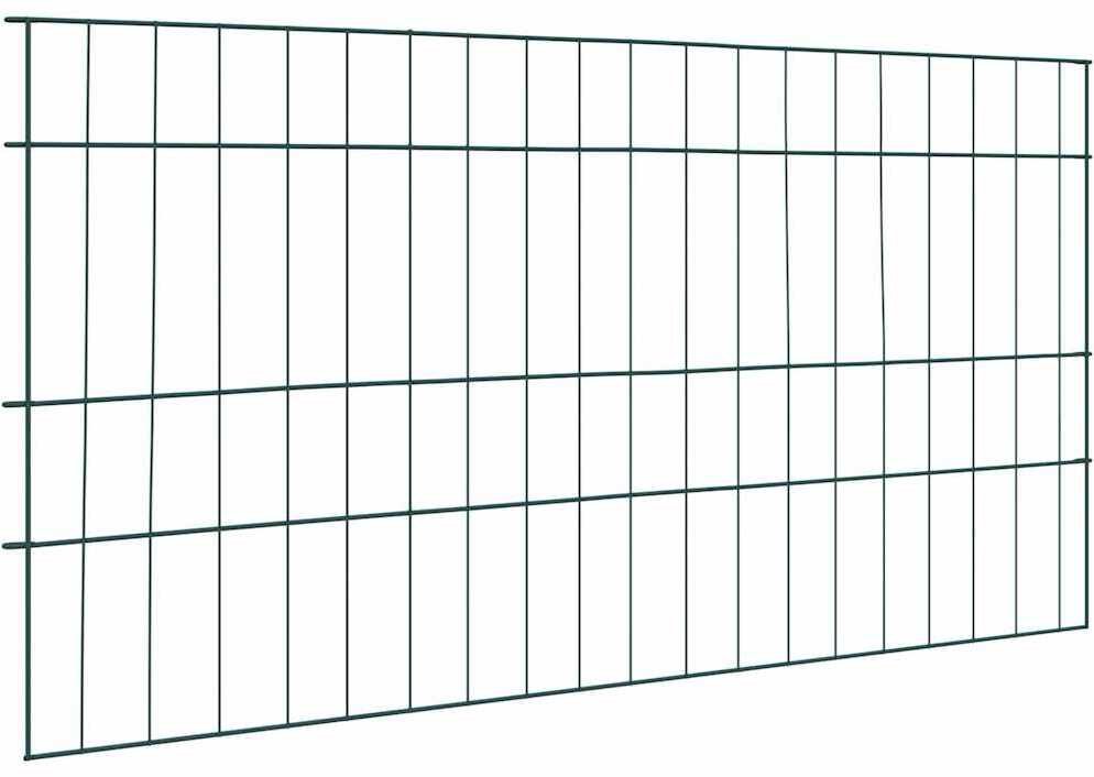 vidaXL Zestaw ogrodzenia stawu zielony 5 pcs, 100 x 50 cm stal