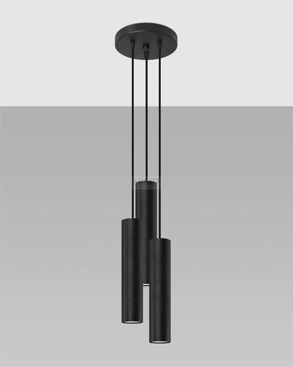 Lampa wisząca Sollux Lighting Lampa wisząca LAGOS 3P czarny himp