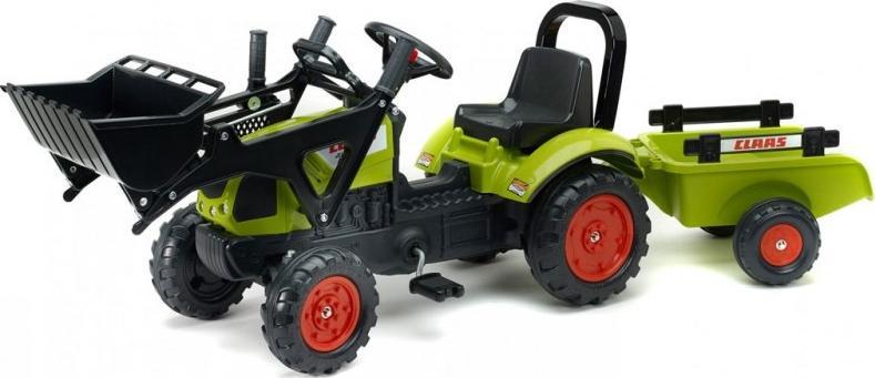 Falk Traktor Claas z Przyczepą i Łyżką na pedały