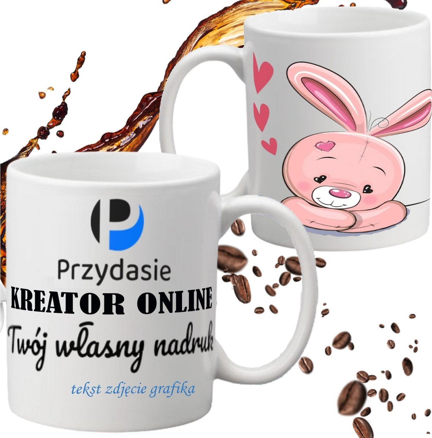 PrzydaSie Kubek Z Twoim Własnym Dowolnym Nadrukiem Foto + Projekt Wykonanie