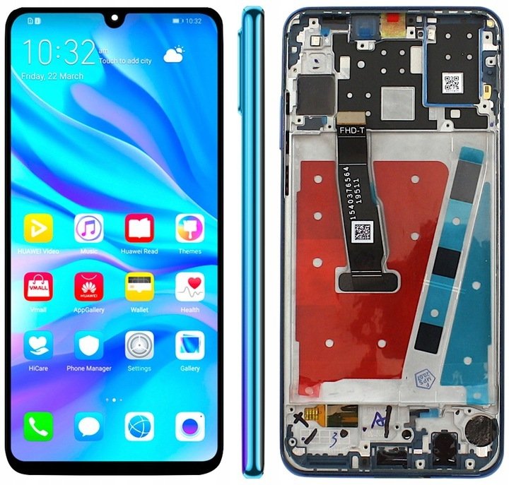 Wyświetlacz do Huawei P30 Lite LCD Ekran Ramka Niebieski