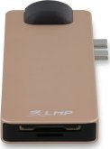 HUB USB LMP USB-C Compact Dock 4K 8 Port, HDMI, Mini-DP, Eth., USB 3.0, SD/microSD, USB-C, Alu., gold *New