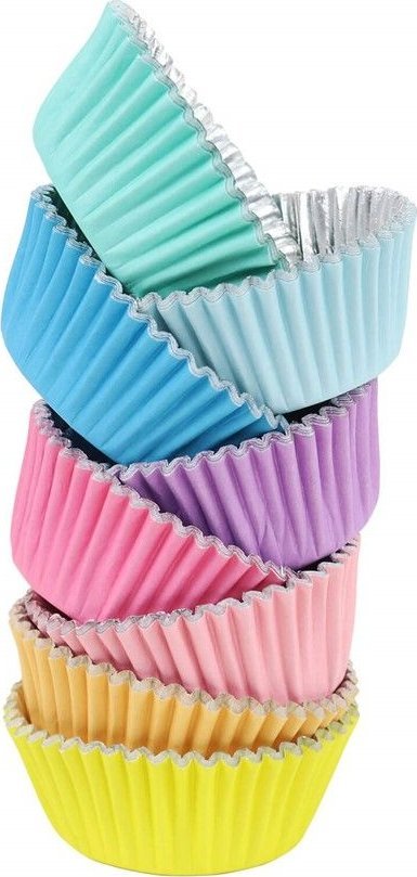PME Papilotki do babeczek w kolorach pastelowych (100 sztuk) wielokolorowe