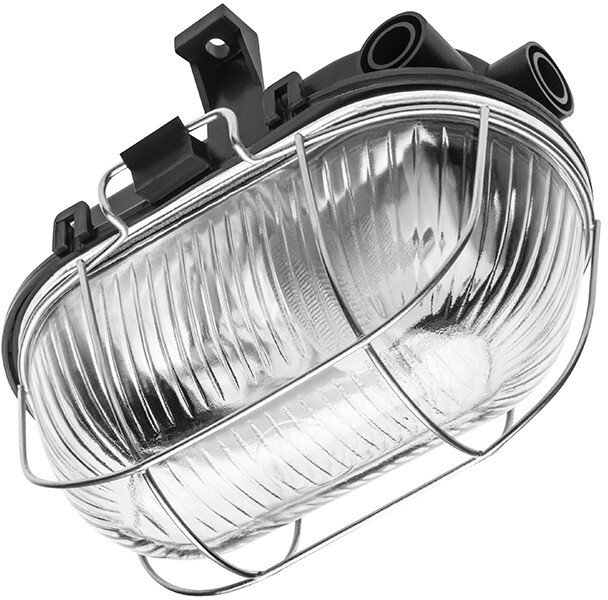 GTV Oprawa kanałowa SANGUESA KAM E27 max.40W AC220-240V IP54 kratka z ABS/szkła/metalowa czarna OS-KAM060-10