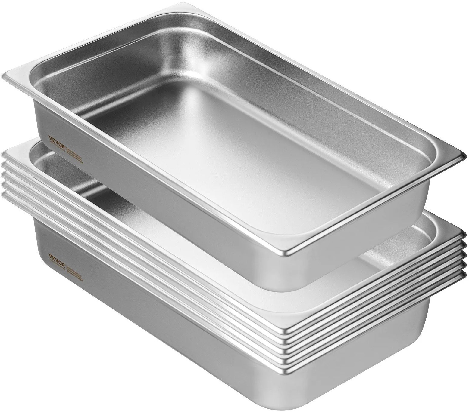 Stalowe tace gastronomiczne GN 6 szt. nierdzewne do cateringu, restauracji