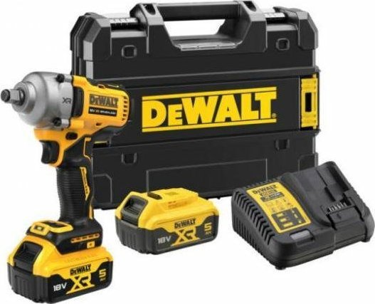 Klucz udarowy Dewalt DEWALT.KLUCZ UDAROWY 1/2" 18V 812Nm 2x5,0Ah 4-BIEGI TSTAK PIERŚCIEŃ ZABEZPIECZAJĄCY DCF891P2T