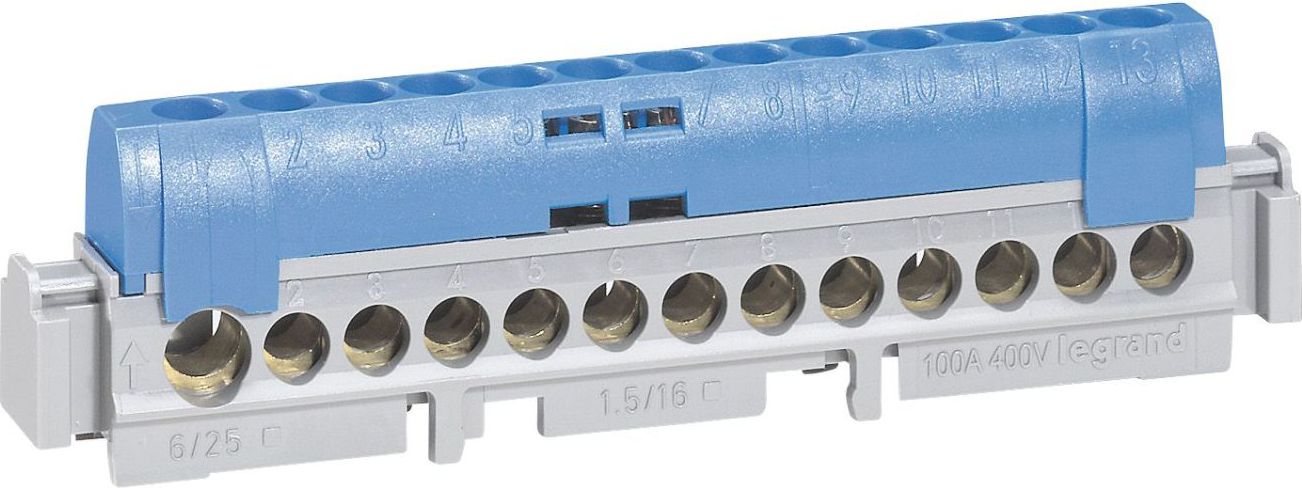 Legrand Listwa przyłączeniowa IP2x N13 13-otworów niebieska 004844