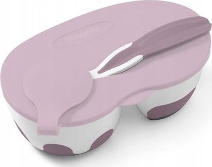 BabyOno BABY ONO 1067/02-MISECZKA DLA DZIECI I N IEMOWLĄT DWUKOMOROWA Z ŁYŻECZKĄ