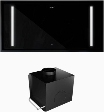 Okap kuchenny GLOBALO ZENARA 100.1 Black + Turbina TW 2.1 one size