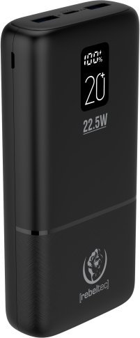 Powerbank Rebeltec P20 LCDPD 20000mAh Czarny