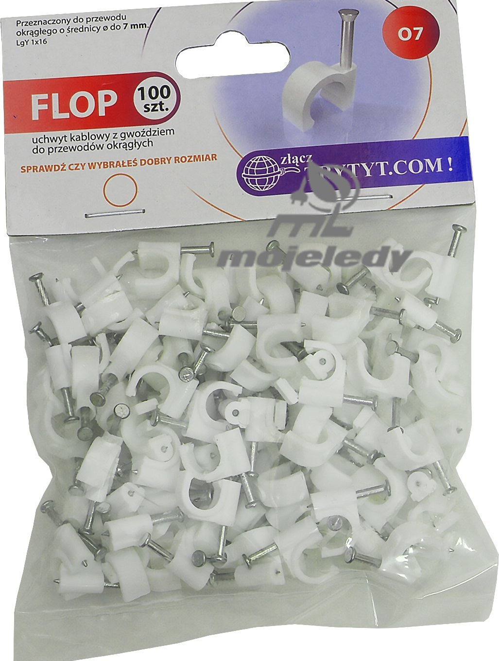 Baks Uchwyt FLOP 07 100 szt.op 7x8,7