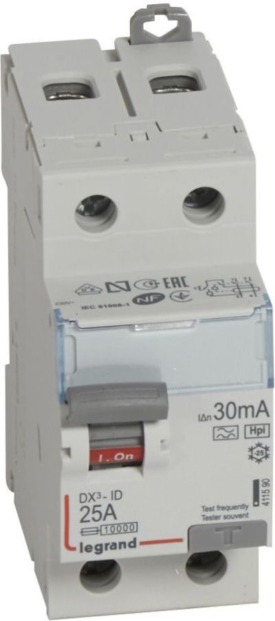 Legrand Wyłącznik różnicowo-prądowy 2P 25A 0,03A typ HPI P302 DX3 (411590)
