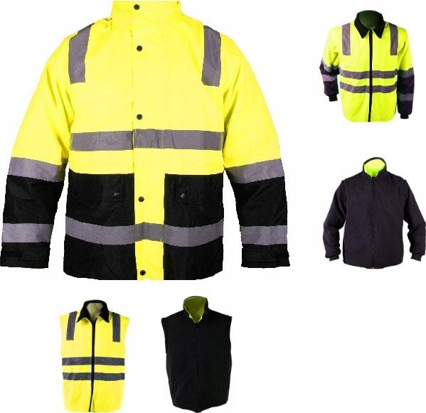 Kurtka rob. zimowa Aurora LB-J15 6in1 HV Yellow M