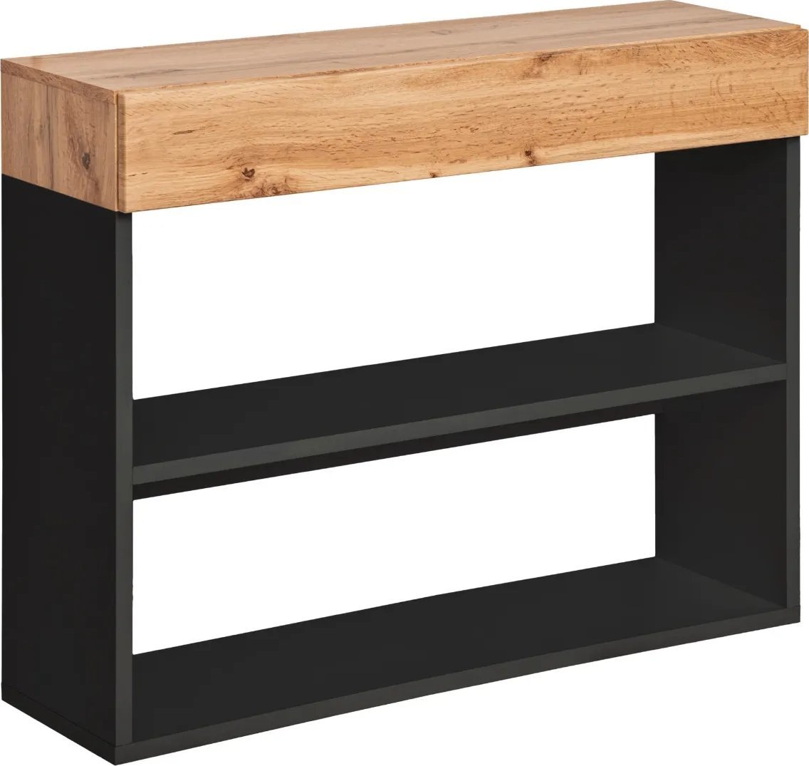 ASM Meble Szafka na buty wisząca EASY 2 czarna/dąb wotan ASM Meble