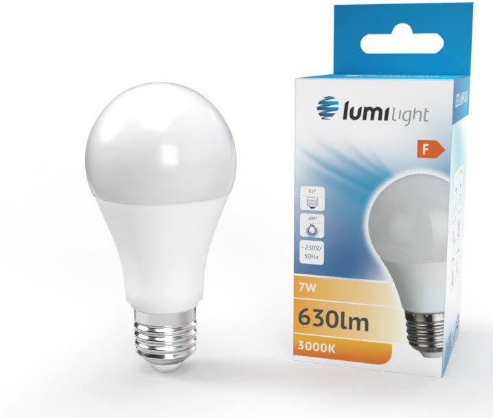 ŻARÓWKA LED A60 E27 7W CIEPŁA LL6006