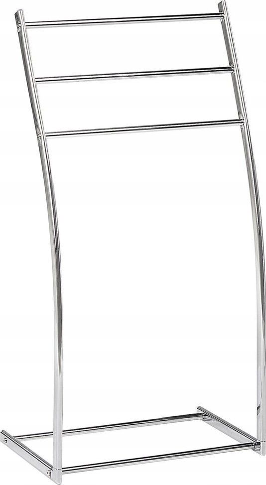 Beliani Stojak na ręczniki 44 x 86 cm srebrny AMBIL