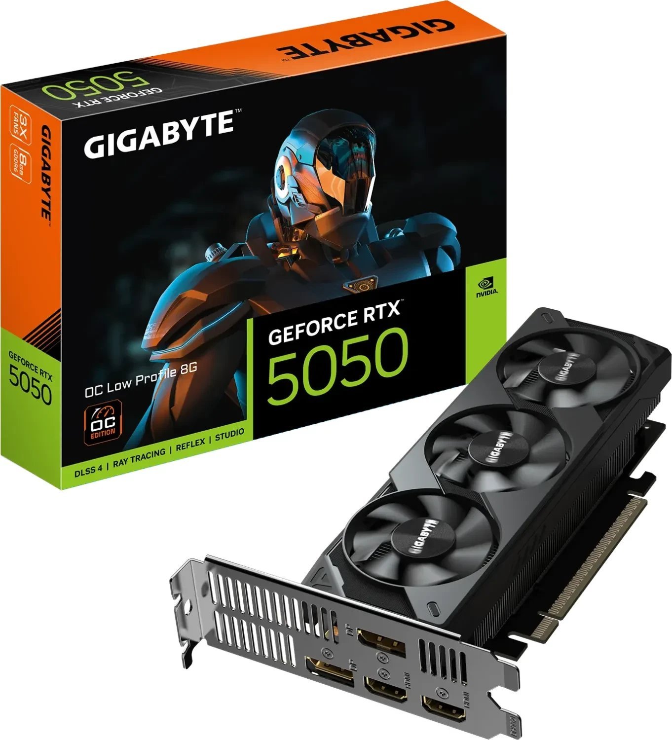 Karta graficzna Gigabyte GeForce RTX 5050 OC Low Profile 8GB GDDR6 DLSS4 (GV-N5050OC-8GL)