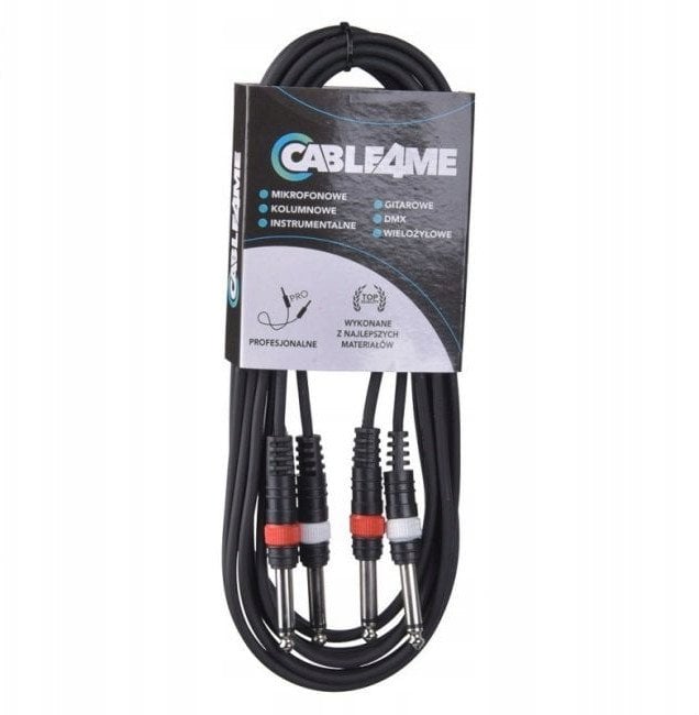 CABLE4ME 2x jack mono 6,3mm 2x jack mono 6,3mm 3m